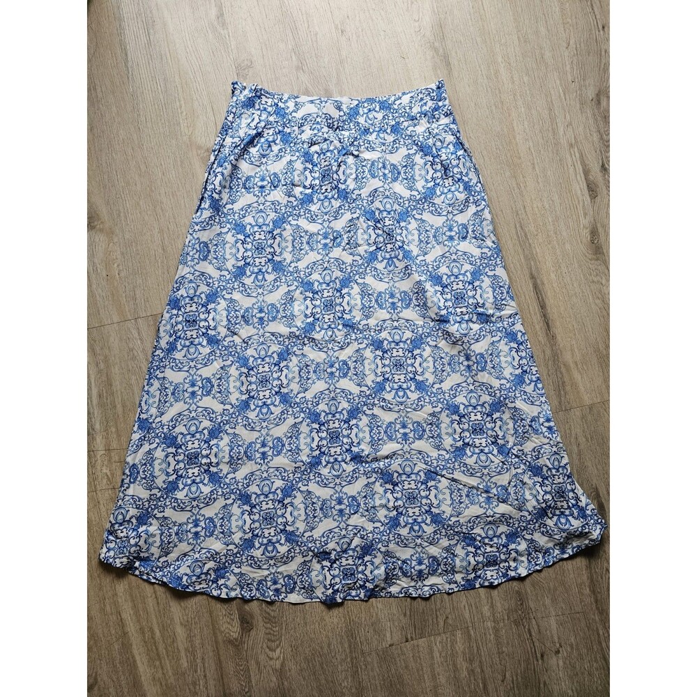 Joie Blue White Boho Print Midi Skirt Women’s Size M NWT - Picture 6 of 6